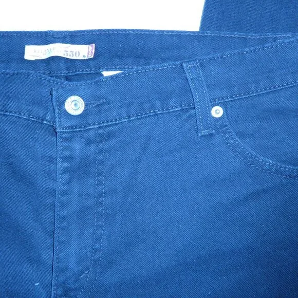 Levis 550 Women Bootcut Relaxed Stretch Jeans - Black - Picture 2 of 11